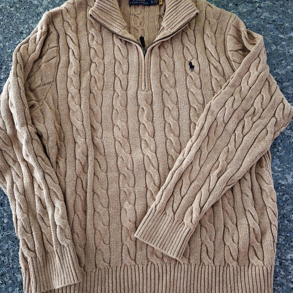 Polo Ralph Lauren Tan Cable Knit Sweater